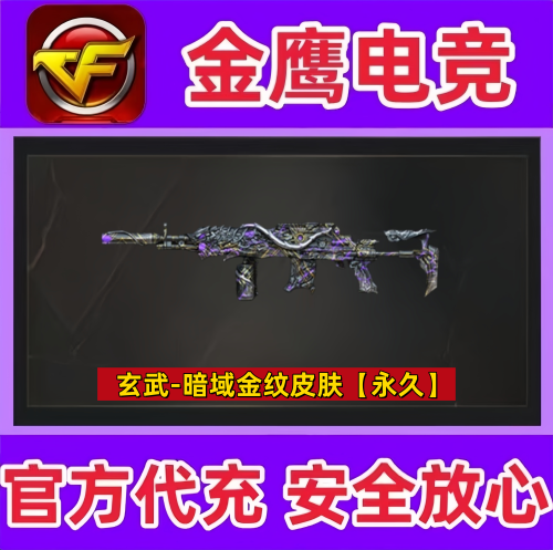 CF玄武-暗域金纹皮肤永久 非王者空王者之心英雄级玄武武器音效卡
