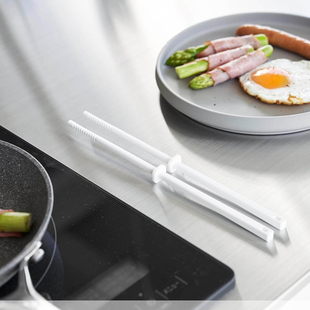 山崎实业Yamazaki日本家用料理烹饪洗碗机可用餐具硅胶筷子黑白色