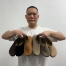 莞产全牛皮，row风穆勒鞋春季新款男女复古厚底勃肯懒人真皮单鞋