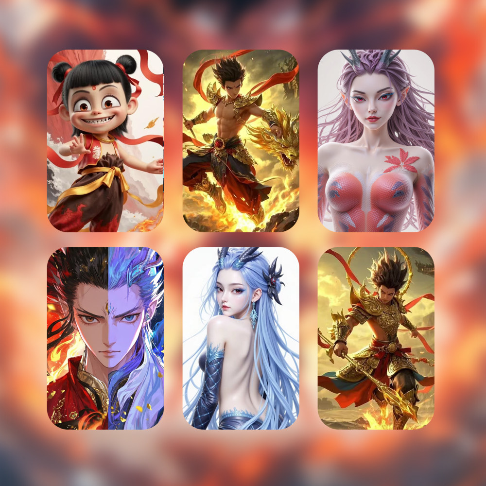 动漫EDC解压玩具海贼王火影鬼灭原神哪吒无限位花式推牌抖音爆款