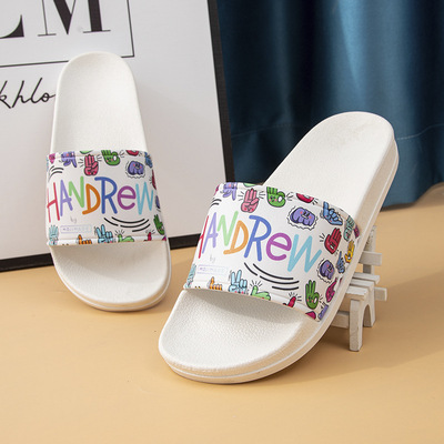 时尚拖鞋网红韩版大码涂鸦