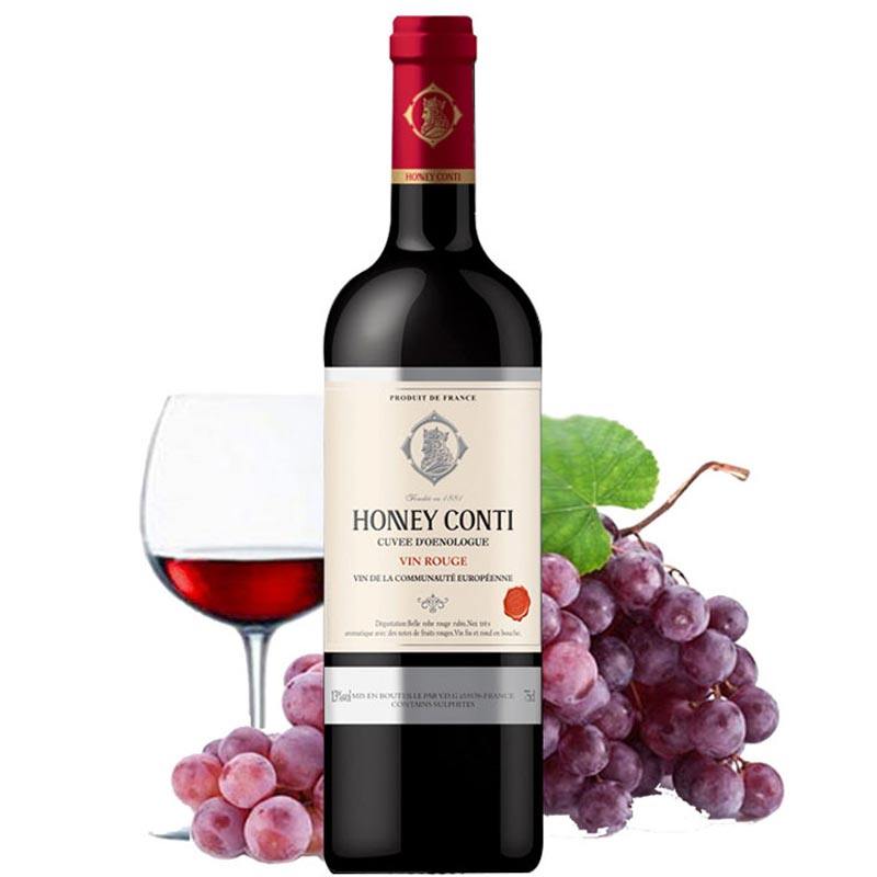 霍尼康帝酿酒师干红葡萄酒13%vol红酒750ml/瓶法国进口宴会喜庆酒