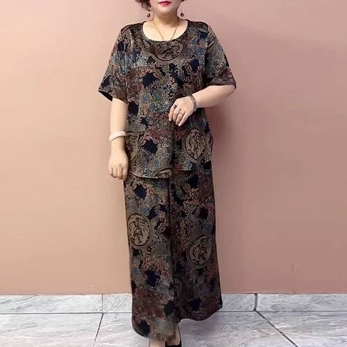 中年女装夏装套装上衣服