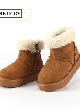 小土豆儿童雪地靴冬季女童加绒棉鞋加厚保暖棉靴宝宝鞋雪地棉童鞋