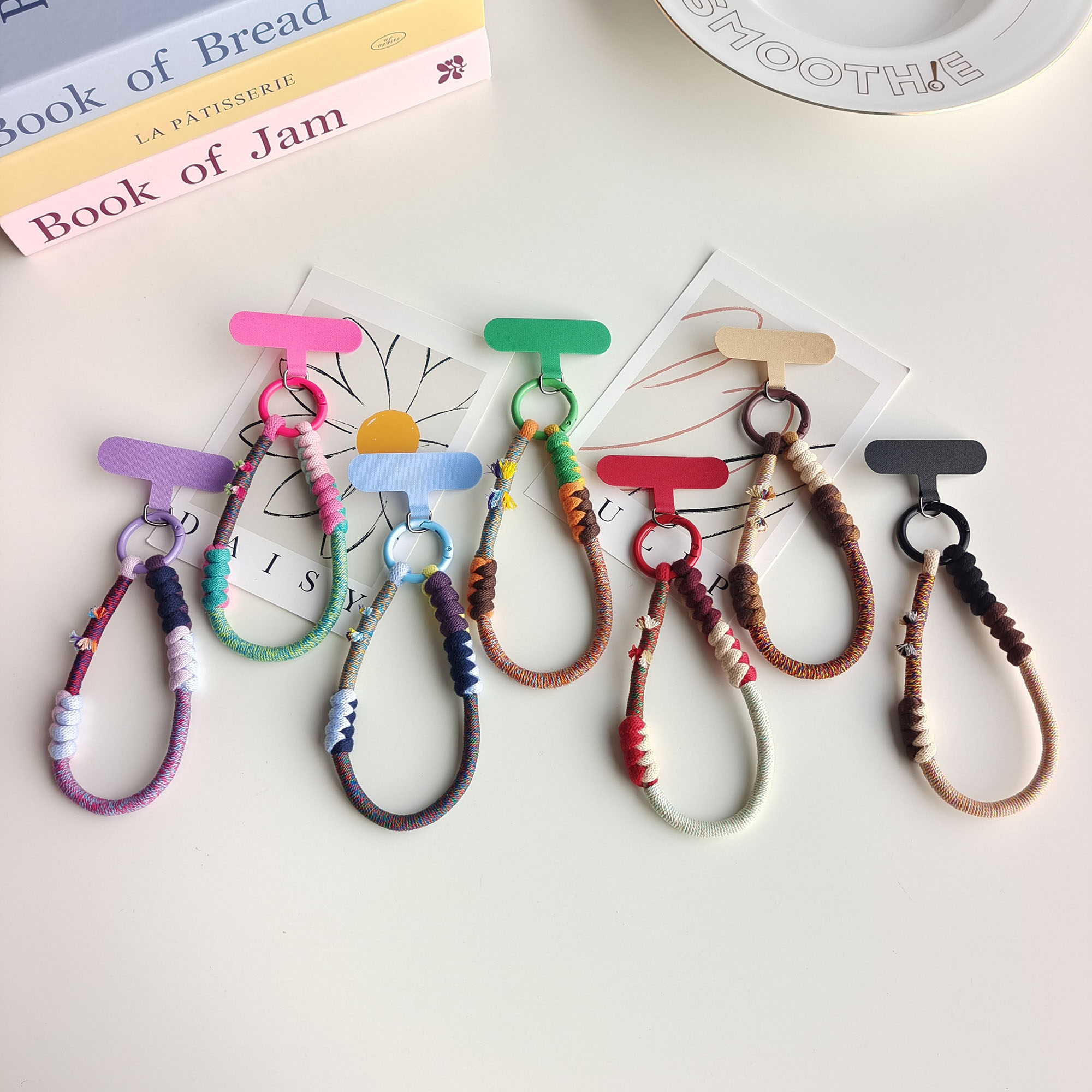 彩色棉线手工编织手机链 高端结实手腕带 藏式民族风拼色手机挂绳,3C数码配件,手机挂件/手机链,淘宝优惠券,粉丝福利购,淘宝优惠卷