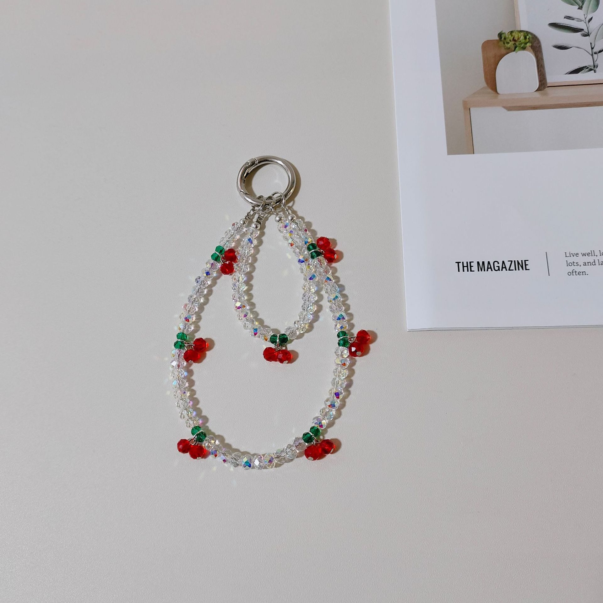 韩版樱桃ins风时尚可爱红樱桃串珠水晶手机挂绳包包钥匙扣挂件,3C数码配件,手机挂件/手机链,淘宝优惠券,粉丝福利购,淘宝优惠卷