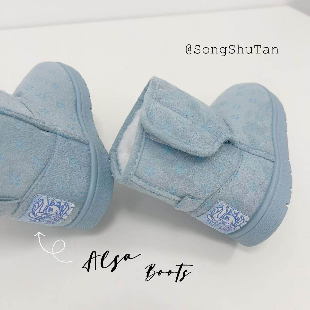 爱莎靴子女童棉靴蓝色儿童加绒棉鞋小童软底冬季魔术贴短靴子,童鞋/婴儿鞋/亲子鞋,棉靴,淘宝优惠券,粉丝福利购,淘宝优惠卷