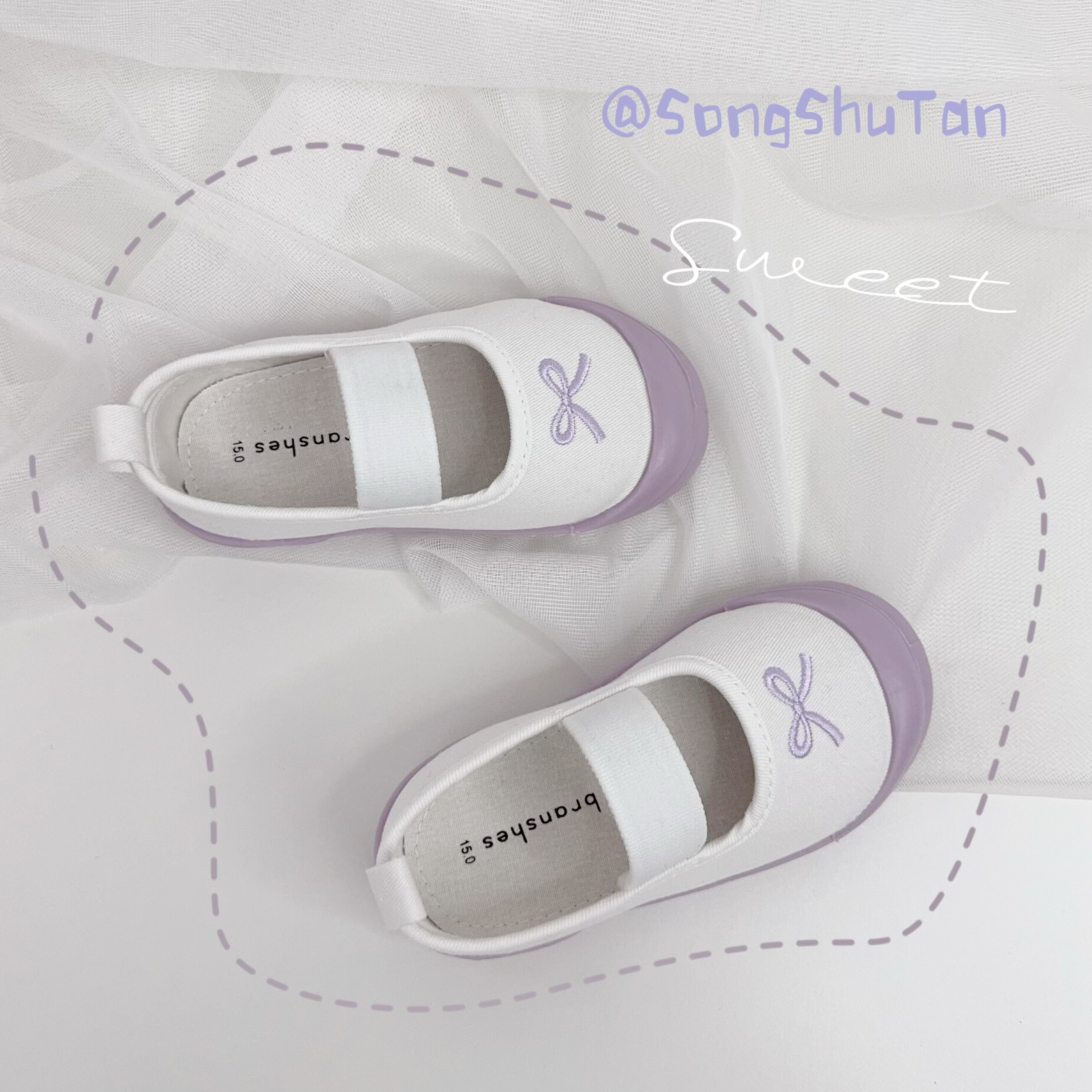 bra原单女童帆布鞋春夏浅口单鞋儿童幼儿园小白鞋蝴蝶结公主软底