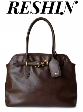 aventure新款大容量腋下托特包网红同款复古百搭手提真皮女包大包