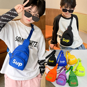 新款 帅气胸包小女孩单肩零钱 迷你包包儿童斜挎包男童外出宝宝时尚