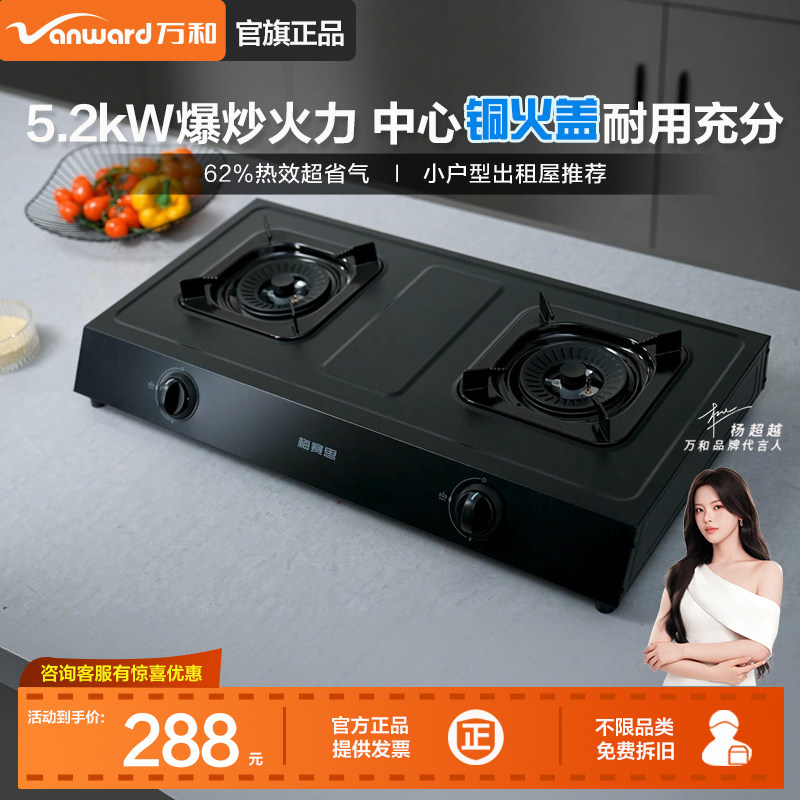 万和[小方鼎]燃气灶家用天然气煤气灶液化气灶台式MB08