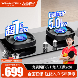 万和燃气灶G6煤气灶双灶家用天然气炉灶具液化气官方旗舰店官网