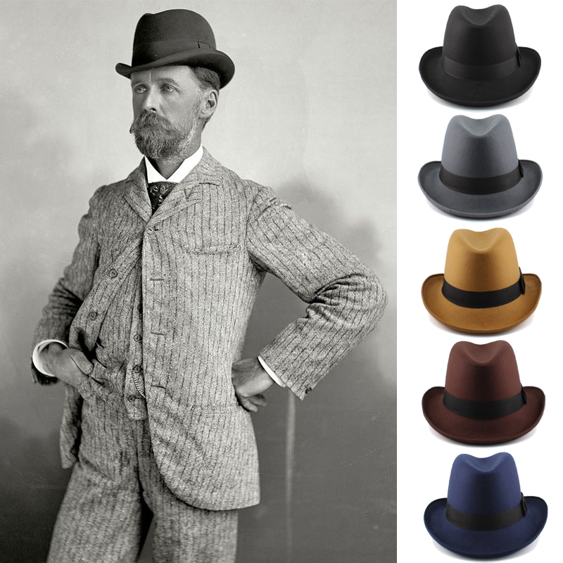 大头围可调节男女汉堡洪堡礼帽