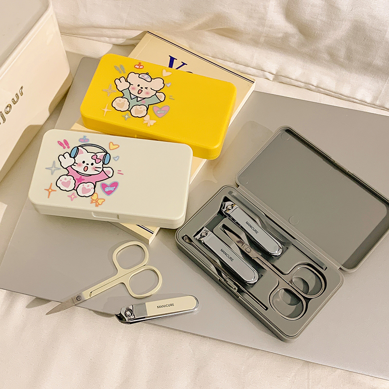 新款ins卡通可爱小狗指甲刀套装指甲剪学生家用情侣儿童修甲套装