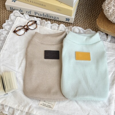 小甜粥宠物服狗狗秋冬简约高级感针织背心约克夏马尔济斯宠物衣服