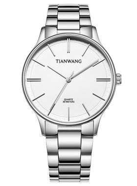 天王表沧海系列钢带简约轻薄大表盘石英手表男GS31332