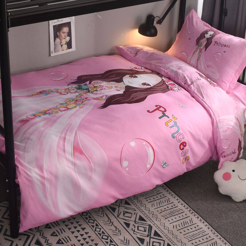 ins Korean Princess wind Cartoon Four piece suit The bed girl children student dormitory sheet Quilt cover Three pieces 4in the Bedclothes , Bedding Sets/Family of four/Multiple sets of  category - from Buy2taobao.com to provide professional Taobao agent buy service