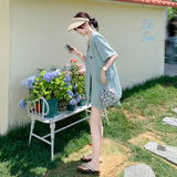 今年流行漂亮短袖西装套装女2025夏季新款韩系简约气质短裤两件套，女装套装/套裙，2C196