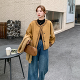 新品大货刺绣毛呢外套8127-P180-控268，女装毛呢外套，2C196