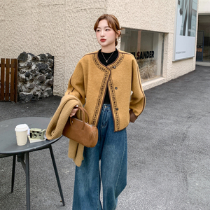 新品 大货 刺绣毛呢外套8127-P180-控268图片