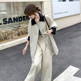 卡其绿翻领风衣外套女2025秋季新款韩系小个子超好看休闲百搭大衣，女装风衣，2C196