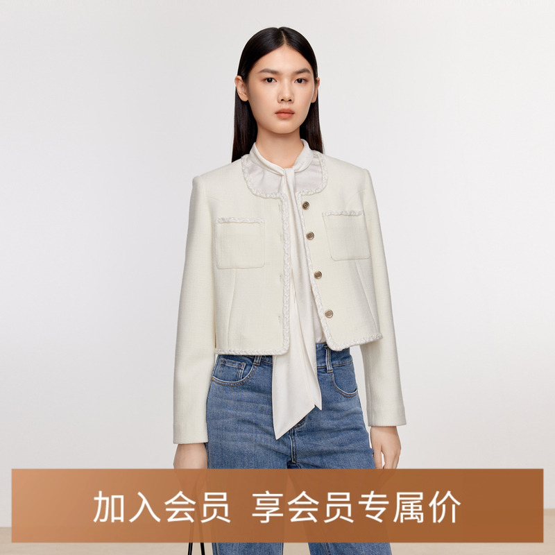 【商场同款】伊芙丽老钱风小香风短外套秋季1EA111252K