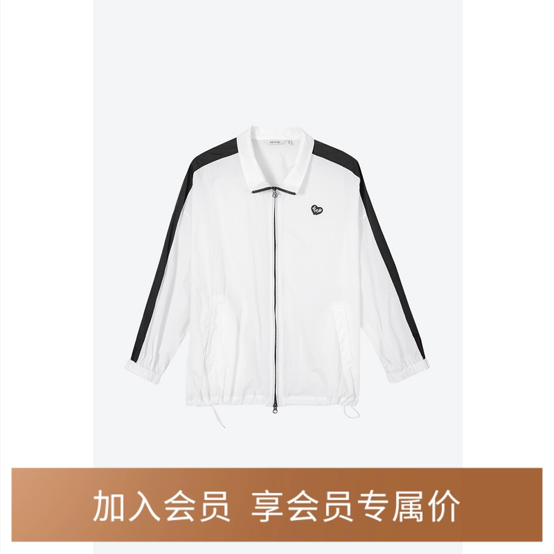 诗凡黎防晒服2024夏季新款薄透功能性防紫外线撞色运动风外套