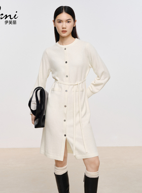 【商场同款】伊芙丽简约休闲连衣裙2024秋装新款1EA393381