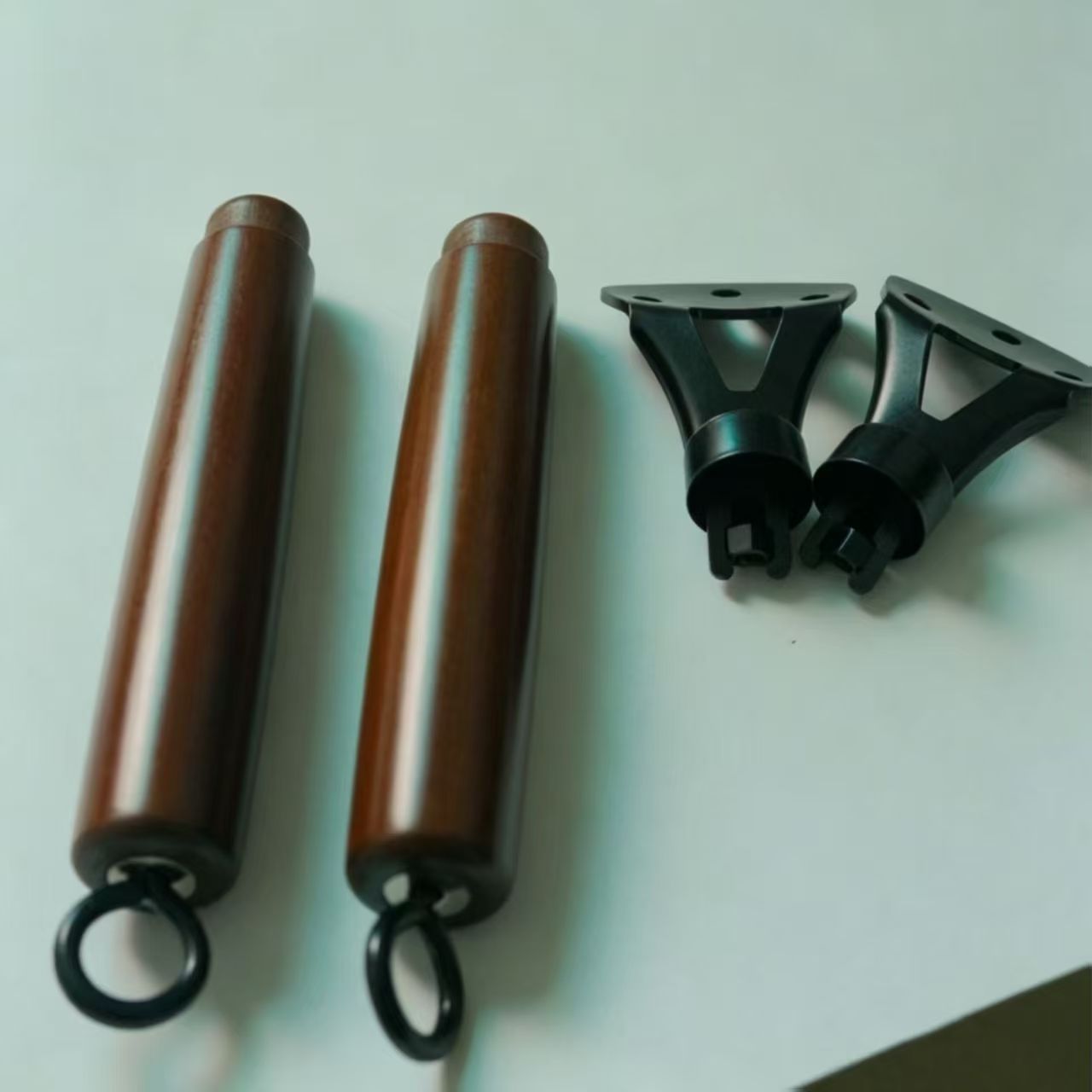 章丘铁锅把手实木手柄防烫把手可拆卸炒锅家用三孔配件炒锅铁锅柄