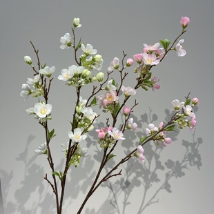 仿真樱花碧桃花苹果花树装饰枝条清晰淡雅小花海棠花单支