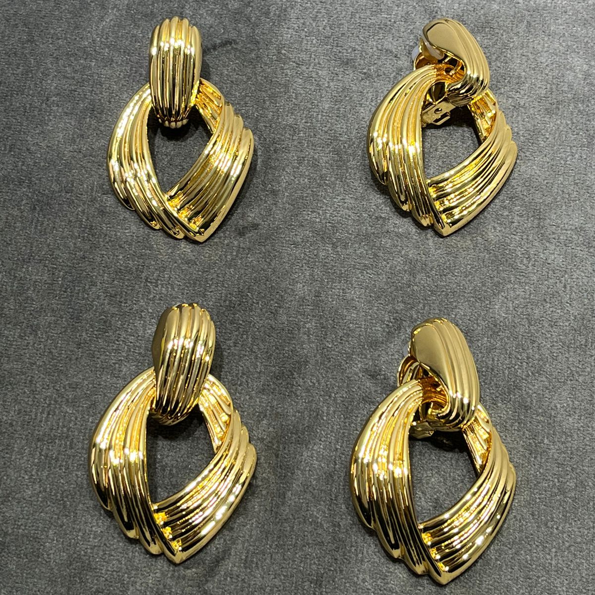 fedoma新款耳夹澳洲设计师品牌厚镀金中古风百搭夸张925银针耳环