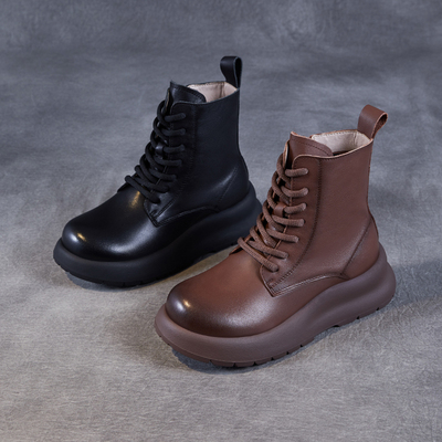 真皮短靴马丁靴头层牛皮