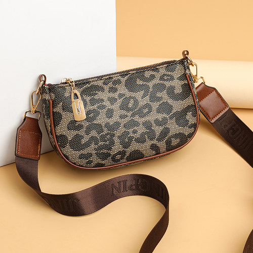 百搭豹纹单肩腋下包2022春夏新款