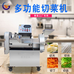 厂嘉洋多功能切菜机商用单双头切菜机厨房食堂大型切片切丝切丁机