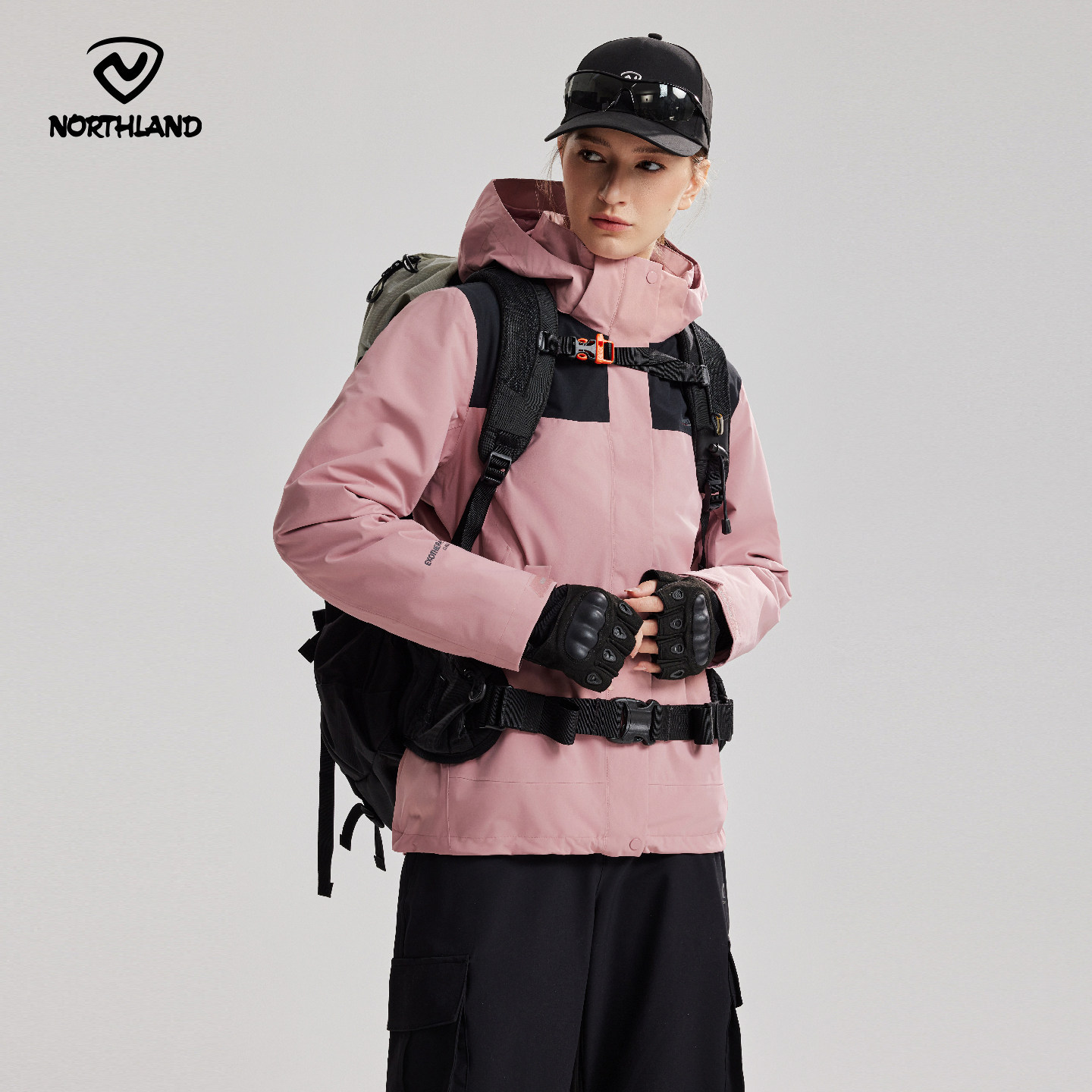 诺诗兰冲锋衣女秋冬新款防风防水透气加绒保暖可拆卸徒步登山外套,户外/登山/野营/旅行用品,冲锋衣,淘宝优惠券,粉丝福利购,淘宝优惠卷