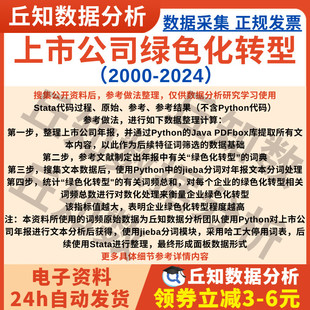 2000數(shù)據(jù)Stata代碼 上市公司綠色化轉(zhuǎn)型2024 文本詞頻分析結(jié)果參考