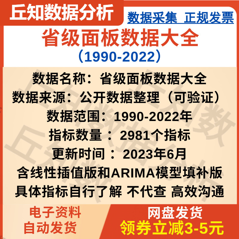 省级面板数据大全1990-2022含线性插值版和ARIMA模型填补最新更新