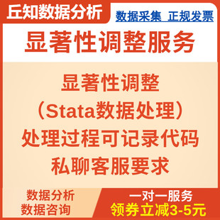 显著性调整，Stata数据处理，显著性正负均可调面板数据数据分析