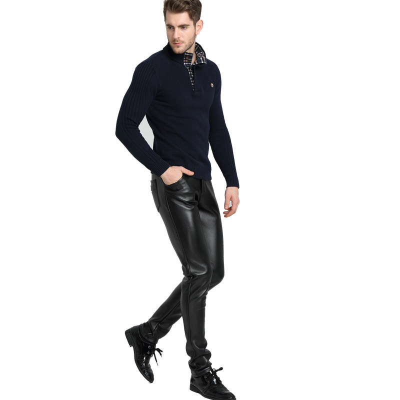 骑行机车服男士皮裤男加绒加厚摩托车裤子防风保暖冬季大码高级感