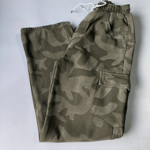 迷彩牛仔裤 休闲裤 潮流多口袋工装 一体绒韩版 7019 男冬季