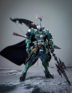 摩动核威远式披风头发改件机甲模型长枪长矛方天画戟武器国风配件