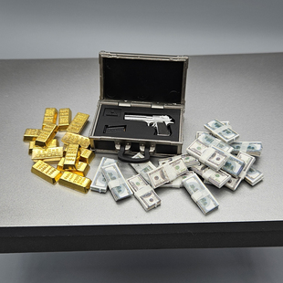 1/12兵人配件武器箱6寸机娘素体改件密码手提箱沙鹰手枪收纳枪盒