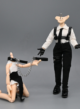 12分bjd素体ob11阿巳3.0娃衣皮带腰带项圈锁链牵引绳束缚束腰背带