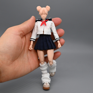 1/12兵人衣服配件romankey女素体机娘jk百褶裙校服水手服bjd娃衣