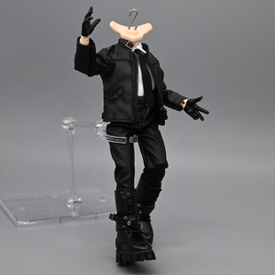 12分阿巳3娃衣北冥体修罗丸bjd素体酷帅朋克机车皮衣夹克皮裤外套