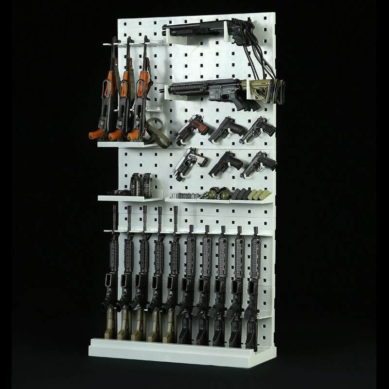 1/6兵人场景配件dam军事枪架模型4D枪模展示架手办人偶枪械武器库