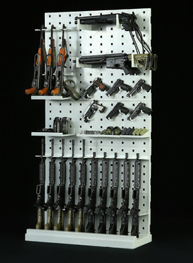 1/6兵人场景配件dam军事枪架模型4D枪模展示架手办人偶枪械武器库
