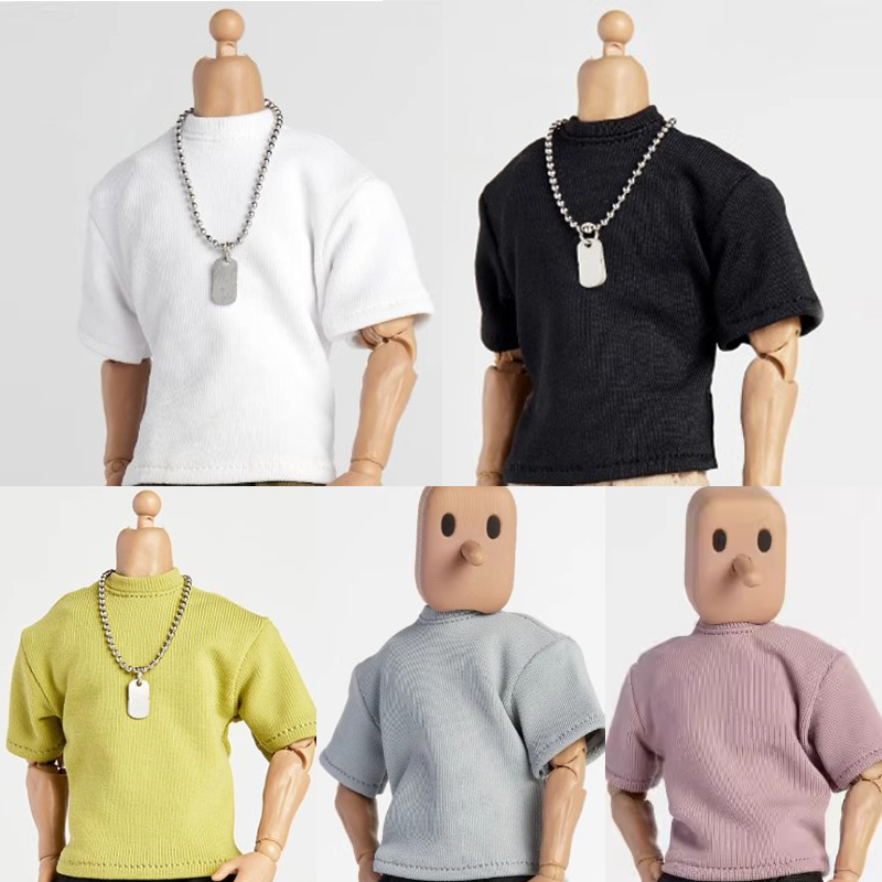 1/12兵人衣服配件方大头人偶T恤