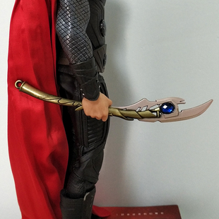 手办武器模型邪神洛基权杖12寸素体兵人1/6手办人偶金属手杖配件