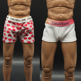 1/6兵人衣服散件时尚印花男士平角内裤12寸3a废墟男素体服饰配件